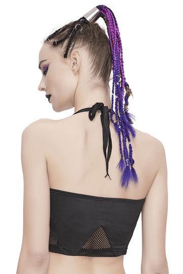 Gothic Lace-up Neckline Bikini Top / Women's Beachwear